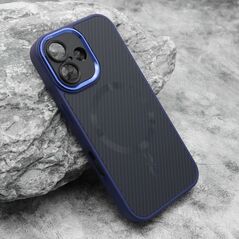 Zastitna maska (futrola) CARBON MagSafe - iphone 16 (6.1) plava (small camera) (MS).