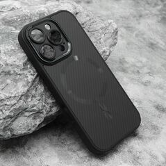 Zastitna maska (futrola) CARBON MagSafe - iPhone 16 Pro (6.3) crna (small camera) (MS).