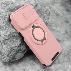 Zastitna maska (futrola) DEFENDER CAMSHIELD - iPhone 15 Pro Max (6.7) roze (MS).