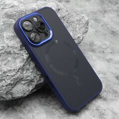 Zastitna maska (futrola) CARBON MagSafe - iPhone 16 Pro (6.3) plava (small camera) (MS).