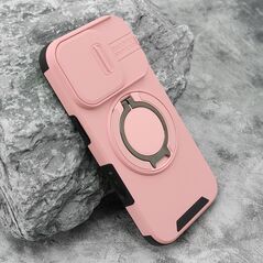 Zastitna maska (futrola) DEFENDER CAMSHIELD - iPhone 15 Pro (6.1) roze (MS).