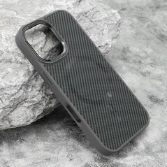 Zastitna maska (futrola) CARBON MagSafe - iphone 16 (6.1) siva (big camera) (MS).