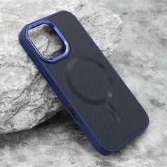 Zastitna maska (futrola) CARBON MagSafe - iphone 16 (6.1) plava (big camera) (MS).
