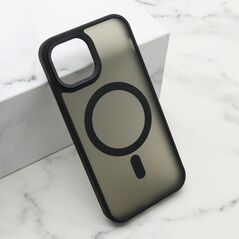 Zastitna maska (futrola) SILKY MAGSAFE II - Iphone 12/12 Pro (6.1) crna (MS).