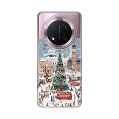 Zastitna ultra tanka (skin) maska / futrola PRINT - Huawei Honor Magic 7 lite Christmas Town.