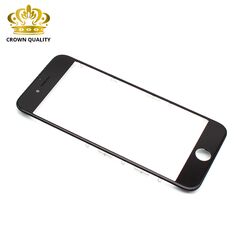 Staklo touchscreen-a - Iphone 7 + okvir + OCA stiker (Crown Quality) crni (MS).