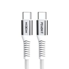 USB data kabl Moxom MX-CB235 PD 60W Type-C na Type-C 1m beli (MS).