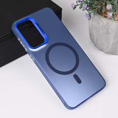 Zastitna maska (futrola) Magsafe providna - Samsung A566 Galaxy A56 5G plava.