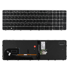 Tastatura - laptop HP 850 G3 pozadisnko osvetljenje sa misem sivi frejm.