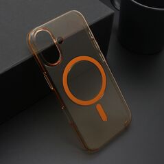 Zastitna maska (futrola) AMBER providna MagSafe - iPhone 17 narandzasta (MS).
