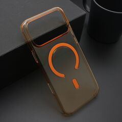 Zastitna maska (futrola) AMBER providna MagSafe - iPhone 17 Pro Max (6.9) narandzasta (MS).