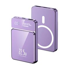 Univerzalna Back Up Baterija MagSafe M50 15W PD 20W+22.5W Fast 5000mAh ljubicasti (MS).