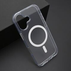 Zastitna maska (futrola) COLOR okvir MagSafe - iPhone 17 srebrna (providna) (MS).