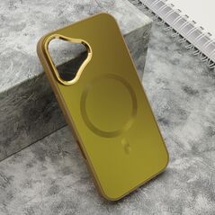 Zastitna maska (futrola) COLOR METAL MagSafe - iPhone 16 (6.1) zlatna (MS).