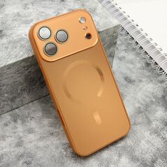 Zastitna maska (futrola) COLOR METAL Magsafe - iPhone 17 Pro Max (6.9) narandzasta (MS).