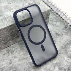 Zastitna maska (futrola) SILKY MAGSAFE mat - iPhone 14 Pro Max (6.7) plava (MS).