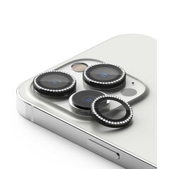 Folija - zastitu kamere DIAMOND za iPhone 16 Pro (6.3)/16 Pro Max (6.9) crna (MS).