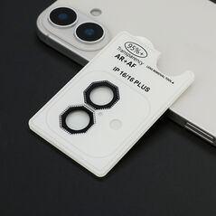 Folija - zastitu kamere OCTAGON DIAMOND za iPhone 16 (6.1)/16 Plus (6.7) crna (MS).