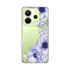 Zastitna ultra tanka (skin) maska / futrola PRINT - Xiaomi Redmi Note 14 4G (SRB) Blue Roses.