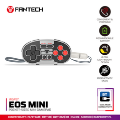 Joypad Wireless Fantech WGP17 Eos mini sivi.