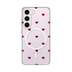 Zastitna maska (futrola) print Magsafe - Samsung S911B Galaxy S23 Red Hearts.