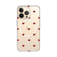 Zastitna maska (futrola) print Magsafe - iPhone 13 Pro Red Hearts.