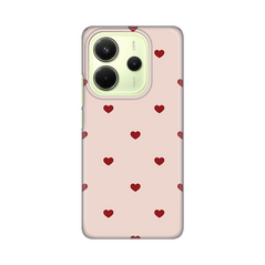 Zastitna silikonska maska (futrola) PRINT - Xiaomi Redmi Note 14 4G (SRB) Beige Hearts.