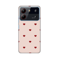 Zastitna silikonska maska (futrola) PRINT - ZTE Blade A54 Beige Hearts.