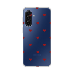 Zastitna silikonska maska (futrola) PRINT - Samsung A175 Galaxy A17 Red Hearts.