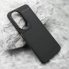 Zastitna silikonska maska (futrola) BRUSHED - Huawei Honor X7b crna (MS).