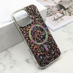 Zastitna maska (futrola) GLAM GLOW MagSafe - iPhone 16 Pro Max (6.9) crna (MS).