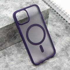 Zastitna maska (futrola) SILKY MAGSAFE mat - iPhone 14 (6.1) ljubicasta (MS).