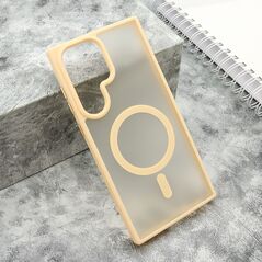 Zastitna maska (futrola) SILKY MAGSAFE mat - Samsung Galaxy S23 Ultra roze (MS).