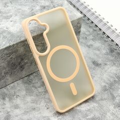 Zastitna maska (futrola) SILKY MAGSAFE mat - Samsung S921 Galaxy S24 5G roze (MS).