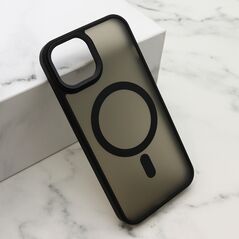 Zastitna maska (futrola) SILKY MAGSAFE II - iPhone 13 (6.1) crna (MS).