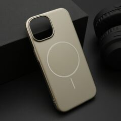 Zastitna maska (futrola) PURE mat MagSafe - iPhone 15 zlatna (MS).