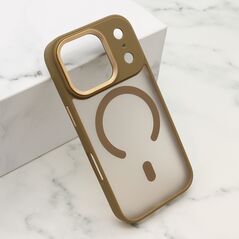 Zastitna maska (futrola) SILKY MagSafe II - iPhone 17 Pro braon (MS).