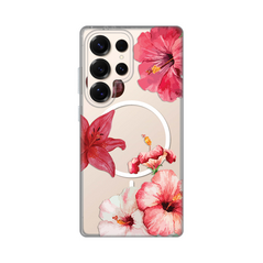 Zastitna maska (futrola) print Magsafe - Samsung S938 Galaxy S25 Ultra Hibiscus.