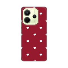 Zastitna ultra tanka (skin) maska / futrola PRINT - Xiaomi Redmi Note 14 4G (SRB) Burgundy Hearts.