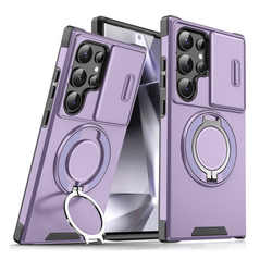 Zastitna maska (futrola) CamShield Ring stand - Samsung S938 Galaxy S25 Ultra ljubicasta.