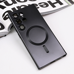 Zastitna maska (futrola) Magsafe Chrome - Samsung Galaxy S23 Ultra crna.