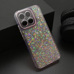Zastitna maska (futrola) CRYSTAL GLOW - Huawei Honor X8c roze (MS).