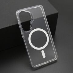 Zastitna maska (futrola) COLOR okvir MagSafe - Samsung S941 Galaxy S26 5G srebrna (providna) (MS).