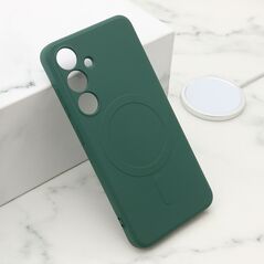 Zastitna maska (futrola) VELVET TOUCH MagSafe - Samsung S921 Galaxy S24 5G tamno zelena (MS).
