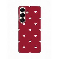 Zastitna ultra tanka (skin) maska / futrola PRINT - Samsung S931 Galaxy S25 Burgundy Hearts.