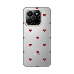 Zastitna silikonska maska (futrola) PRINT - Honor X7d 4G/400 Smart 5G Red Hearts.