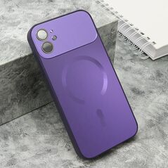 Zastitna maska (futrola) COLOR METAL MagSafe - iPhone 11 (6.1) ljubicasta (small camera) (MS).