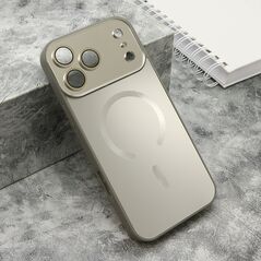 Zastitna maska (futrola) COLOR METAL Magsafe - iPhone 17 Pro Max (6.9) siva (small camera) (MS).