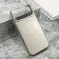 Zastitna maska (futrola) COLOR METAL Magsafe - iPhone 17 Pro Max (6.9) siva (big camera) (MS).