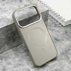 Zastitna maska (futrola) COLOR METAL Magsafe - iPhone 17 Pro siva (big camera) (MS).
